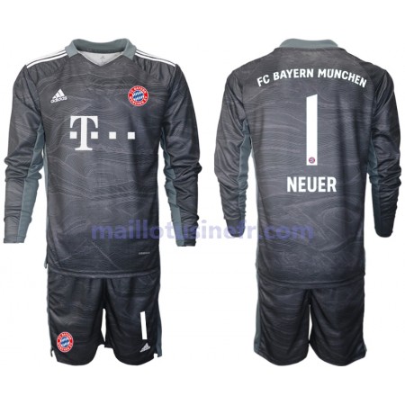 Maillot de Foot FC Bayern Munich Manuel Neuer 1 Extérieur Gardien 2021-22 Manches Longues - Enfant